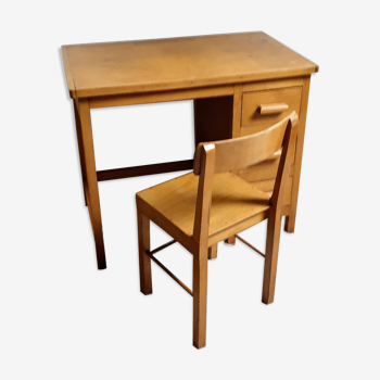 Vintage children's chair and desk set