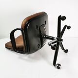 Leather desk chair, Vitra, designed by Wolfgang Mueller, 1970s.
