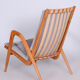 Grey mid century oak armchair by Jan Vanek 1950s Czechia