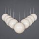 VINTAGE 20thC SET OF NINE LARGE OPAQUE POLYMER GLOBE LIGHTS c.1970