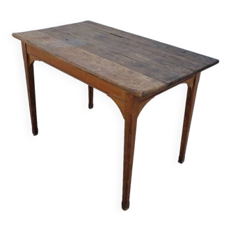 Old restaurant bistro table in solid oak 1900s - 1m10