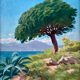 Oil on panel Cannes La Bocca 1909 signed Tom Evans
