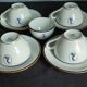 Set of 5 vintage Bernardaud Limoges porcelain cups