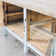 Antique industrial workbench