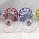 Saint Louis Traminer 4 glasses Rhin Roemer crystal, signed colour, excellent condition.