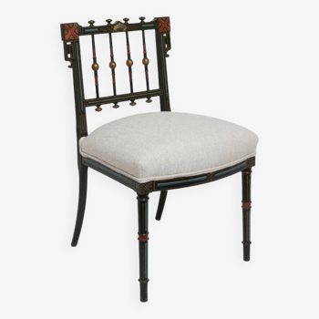 Fauteuil peint Napoléon III, 19ème s.