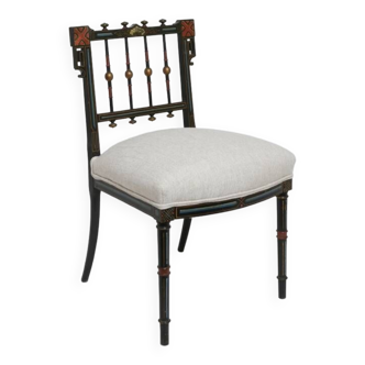 Fauteuil peint Napoléon III, 19ème s.