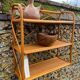 Vintage light rattan shelf 1970