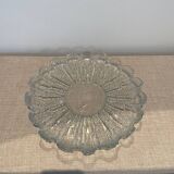 Plat en verre vintage en forme de fleur
