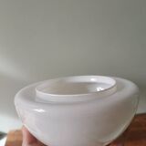 Round ball lamp globe in vintage white opaline for ceiling light