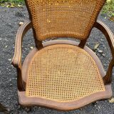 Paire de fauteuils cannés de style Louis XV