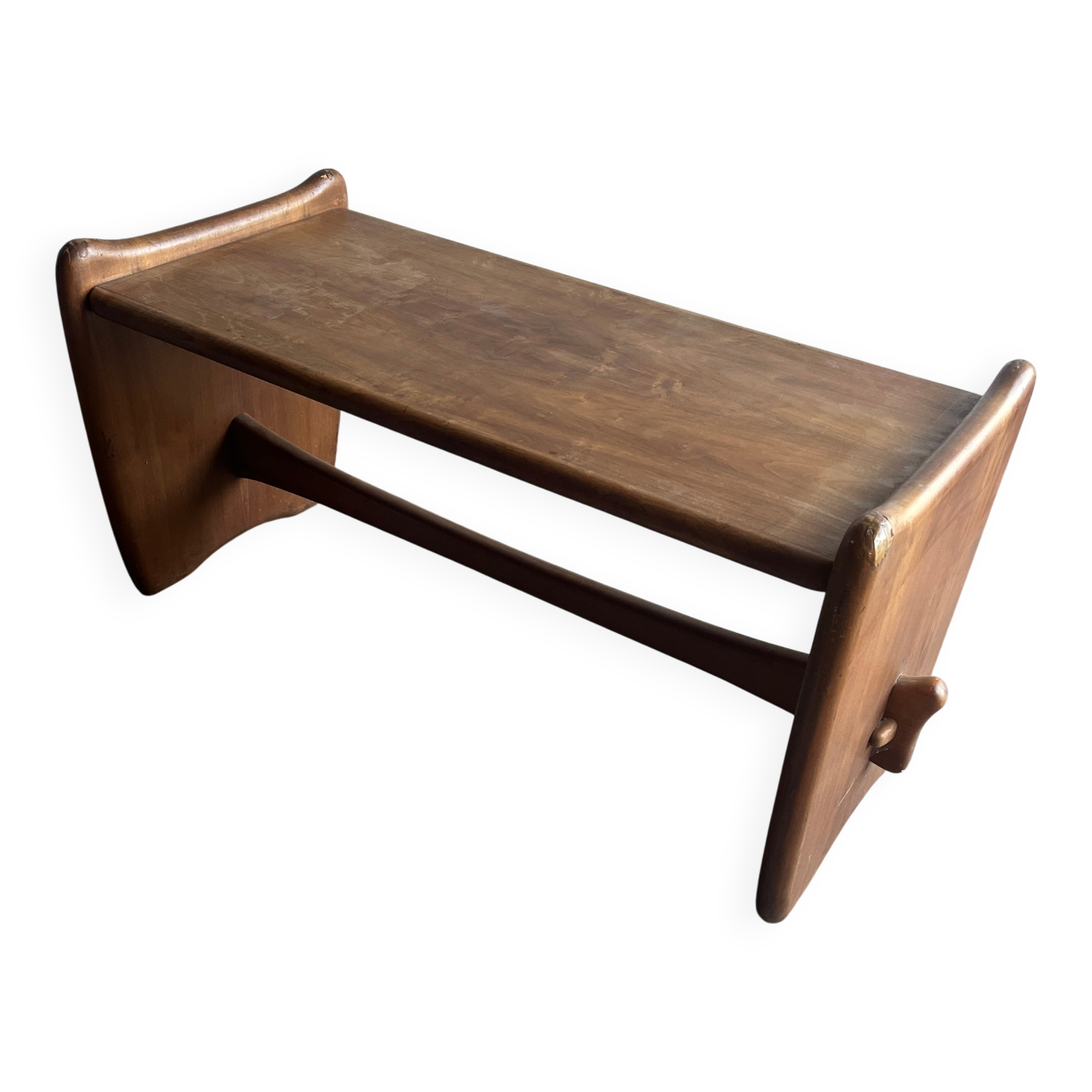 Vintage sculptural coffee table in wood