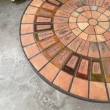 Capron “herbarium” coffee table with metal base