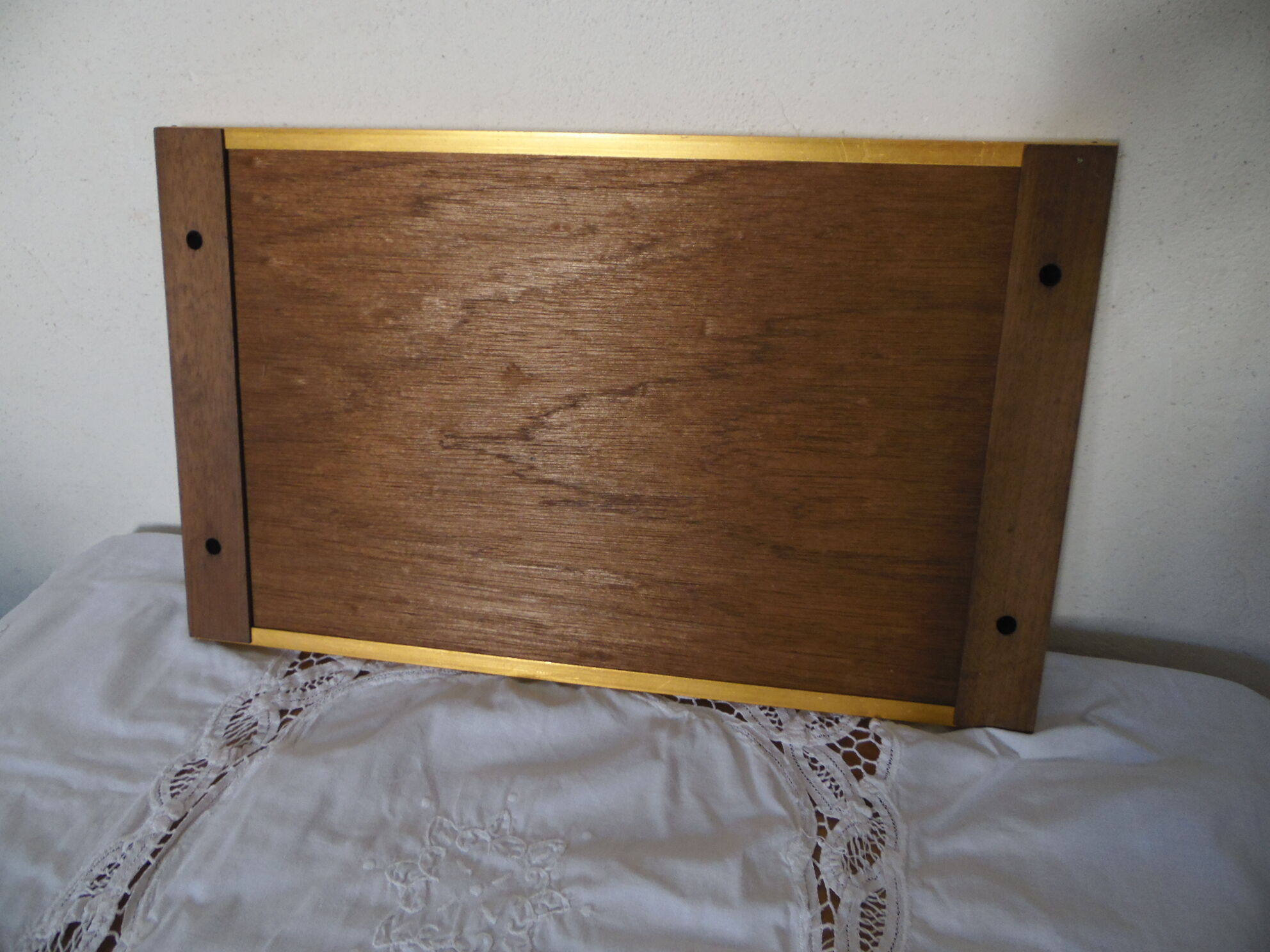 Mirror top wood and copper metal