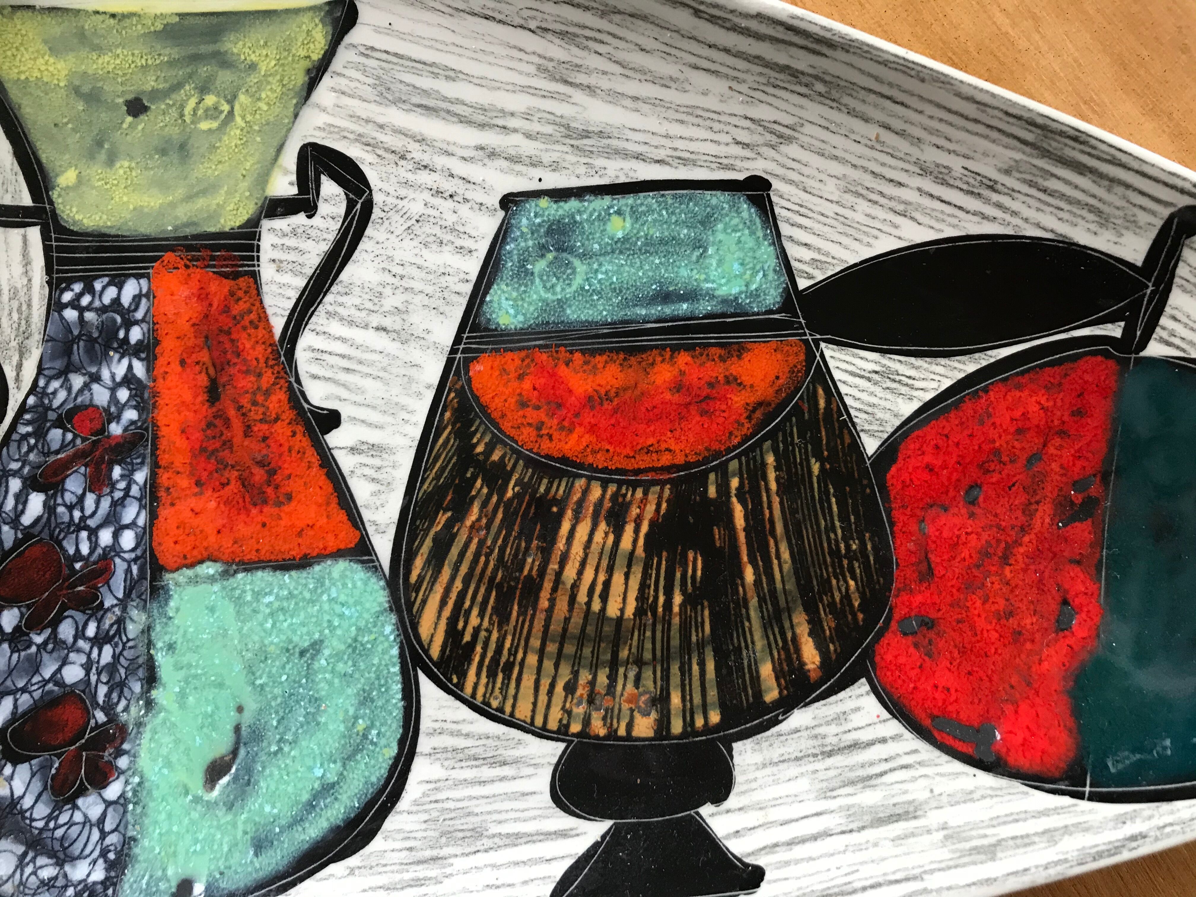 Cut in earthenware circa 1960