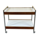 60s 70s serving trolley dinette made of teak & chrome Danish Modern Design