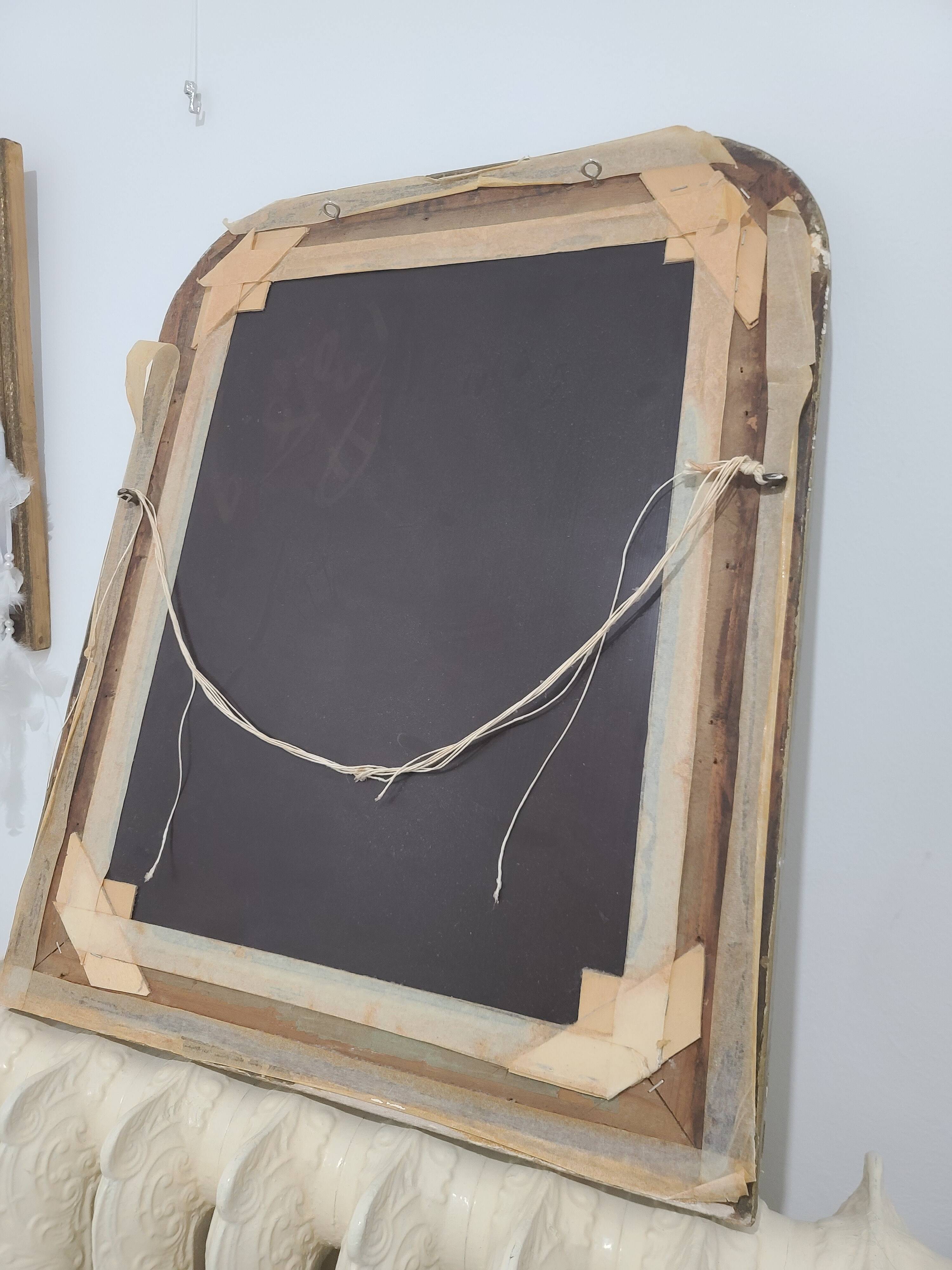 Miroir Doré Style Ancien / Louis Philippe - Arrière Rond