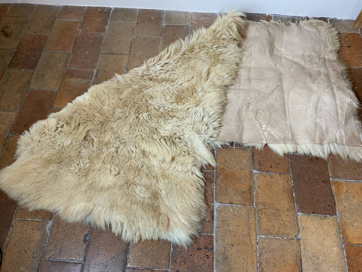 Goat skin rug