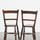 Set of 12 antique English Oxford dining/kitchen chairs