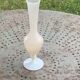 Soliflore vase in pink beige opaline and white base vintage and design