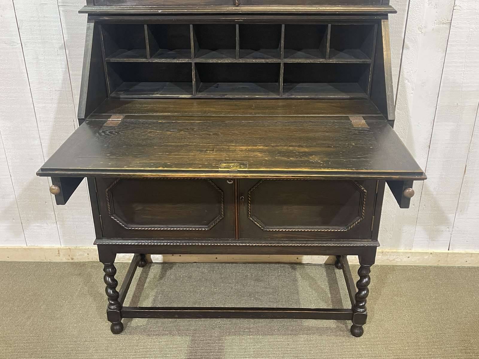 English oak writing desk, early 20th century