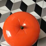Orange plastic ice bucket