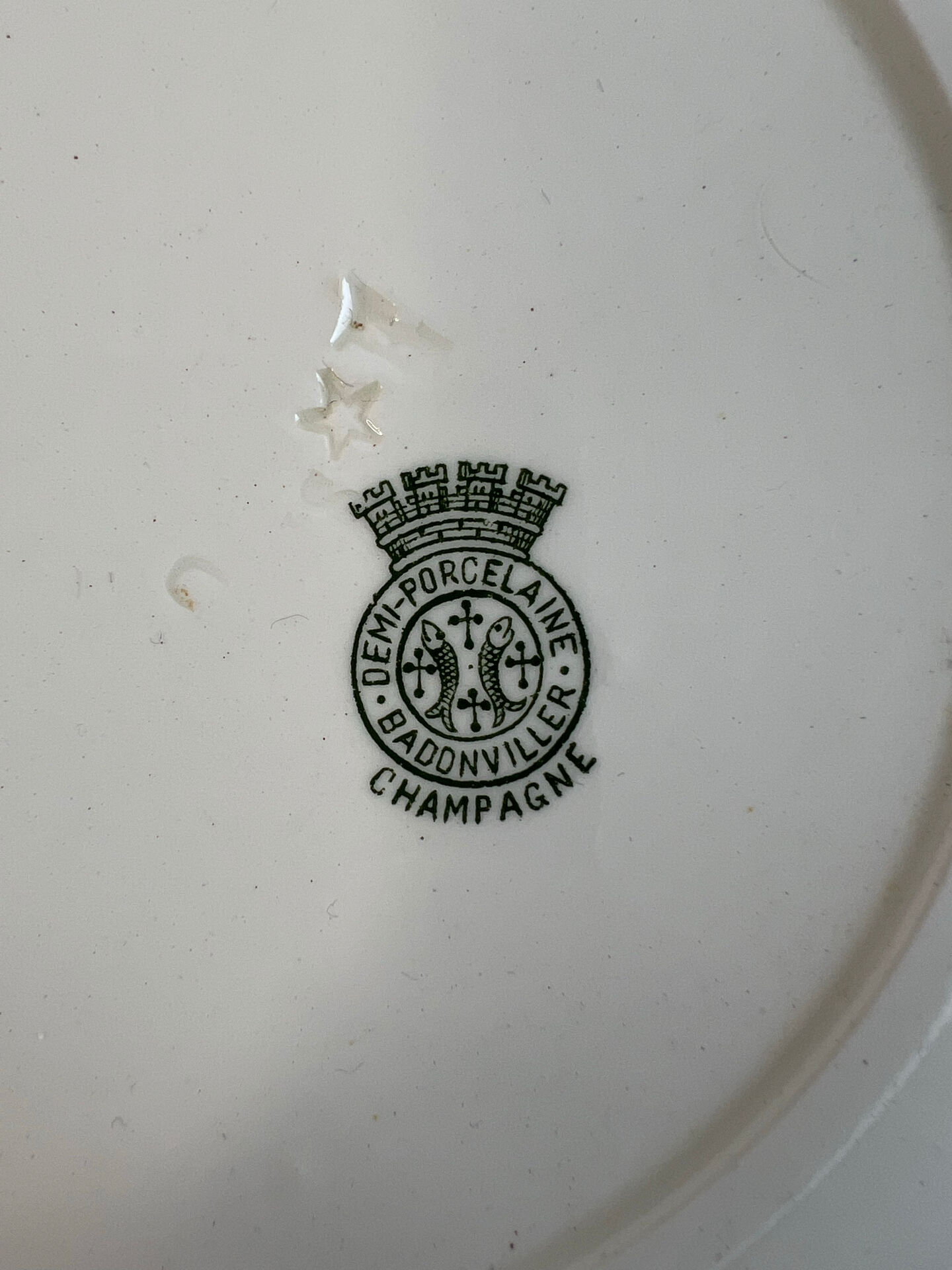 Assiette creuse Badonviller collection Champagne