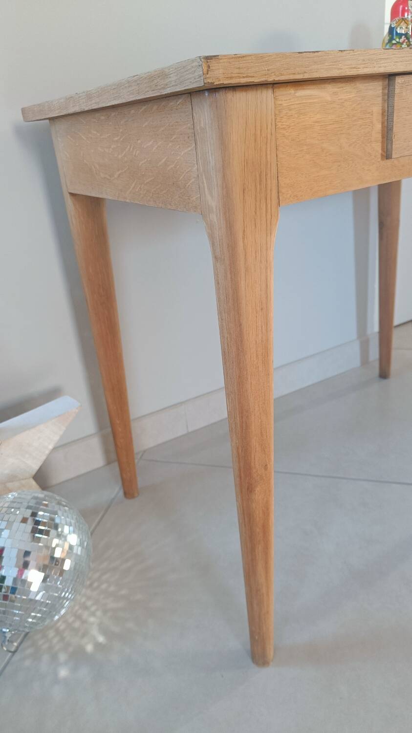 Raw wood desk, 1960s