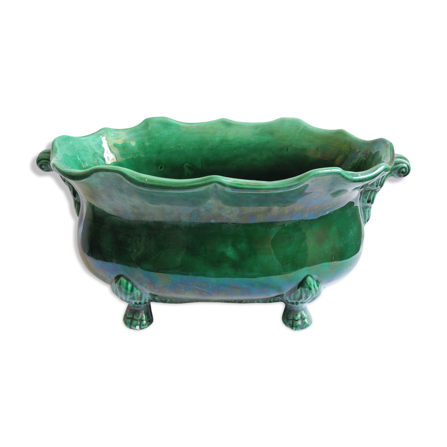 Planter claws dabdding Saint Clement french flowers pot retro deco