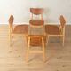 Chaises en contreplaqué des années 1950