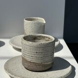 Modular Indonesian ceramic tableware service (6 elements + cups)