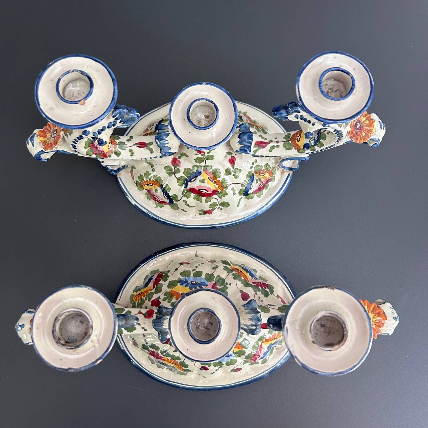 Pair of Italian signed candlesticks