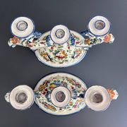 Paire de bougeoirs italiens signés