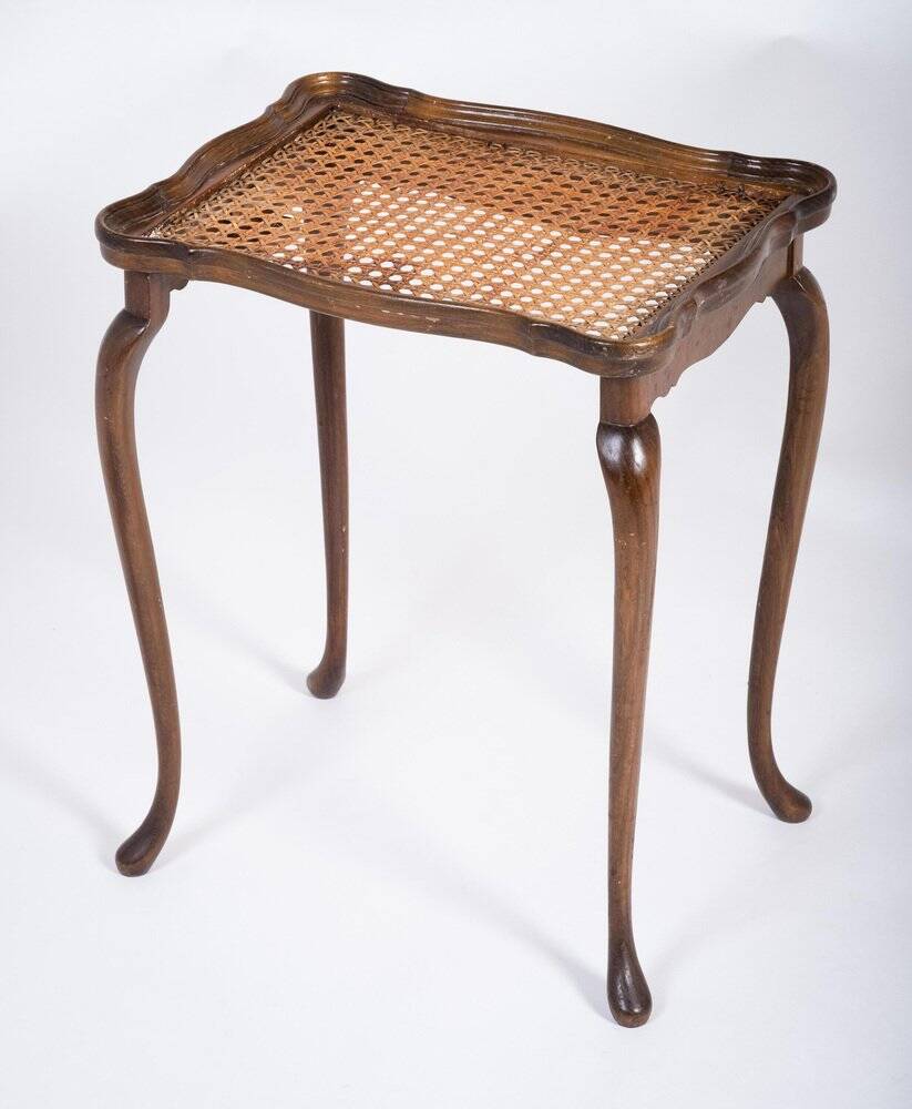 Vintage Nesting Tables with Rattan and Glass Top by Jason Møbler, 1960s, Set of 3