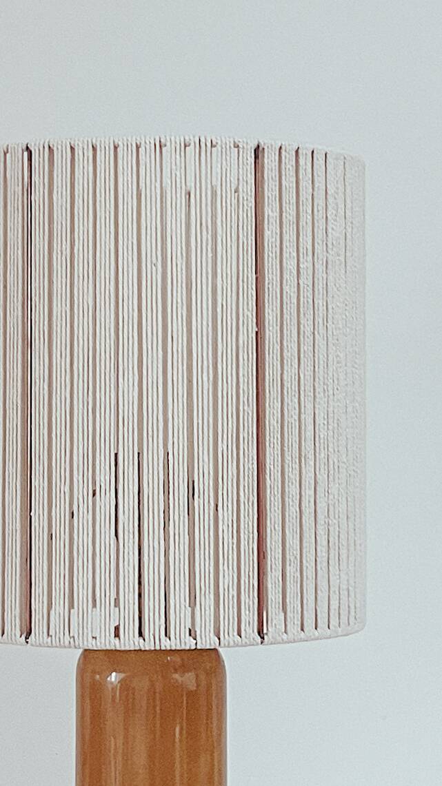 Enamelled stoneware lamp