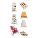 Colourful Moroccan rug made of natural wool. Woven by artisans.