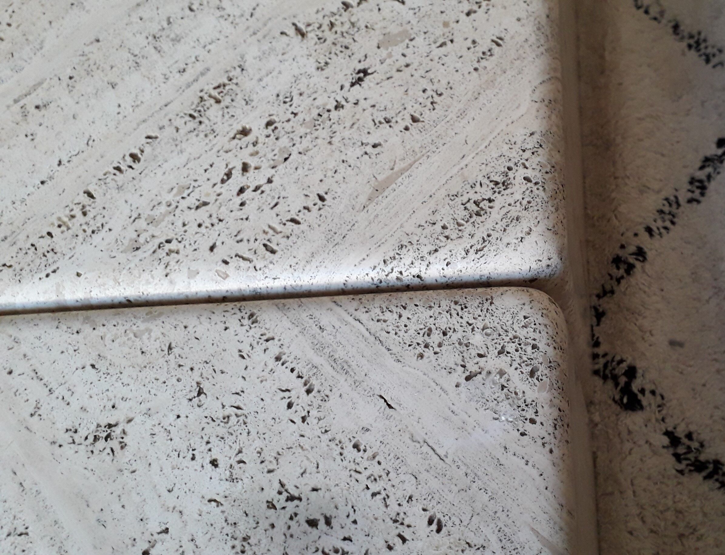 Coffee table in travertine