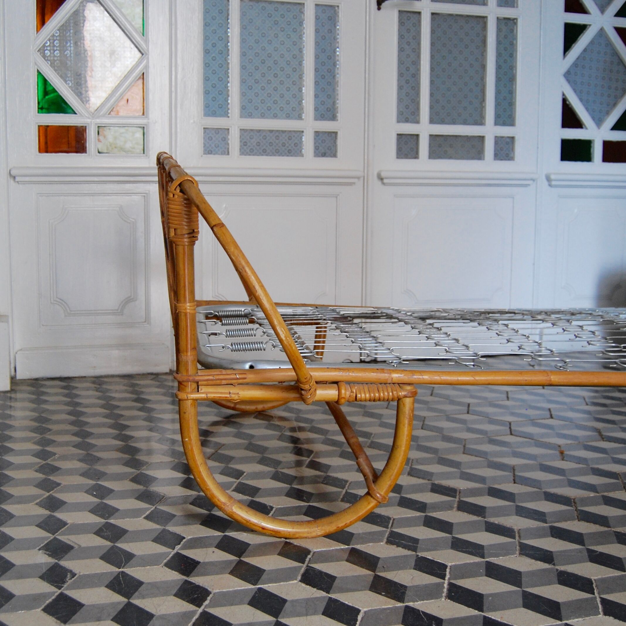 Bed basket child vintage rattan