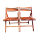 Paire de chaises pliantes en bois