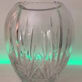 Vintage Crystal Balloon Vase Height 28cm