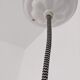 Three vintage pendant lamps, porcelain and aluminum