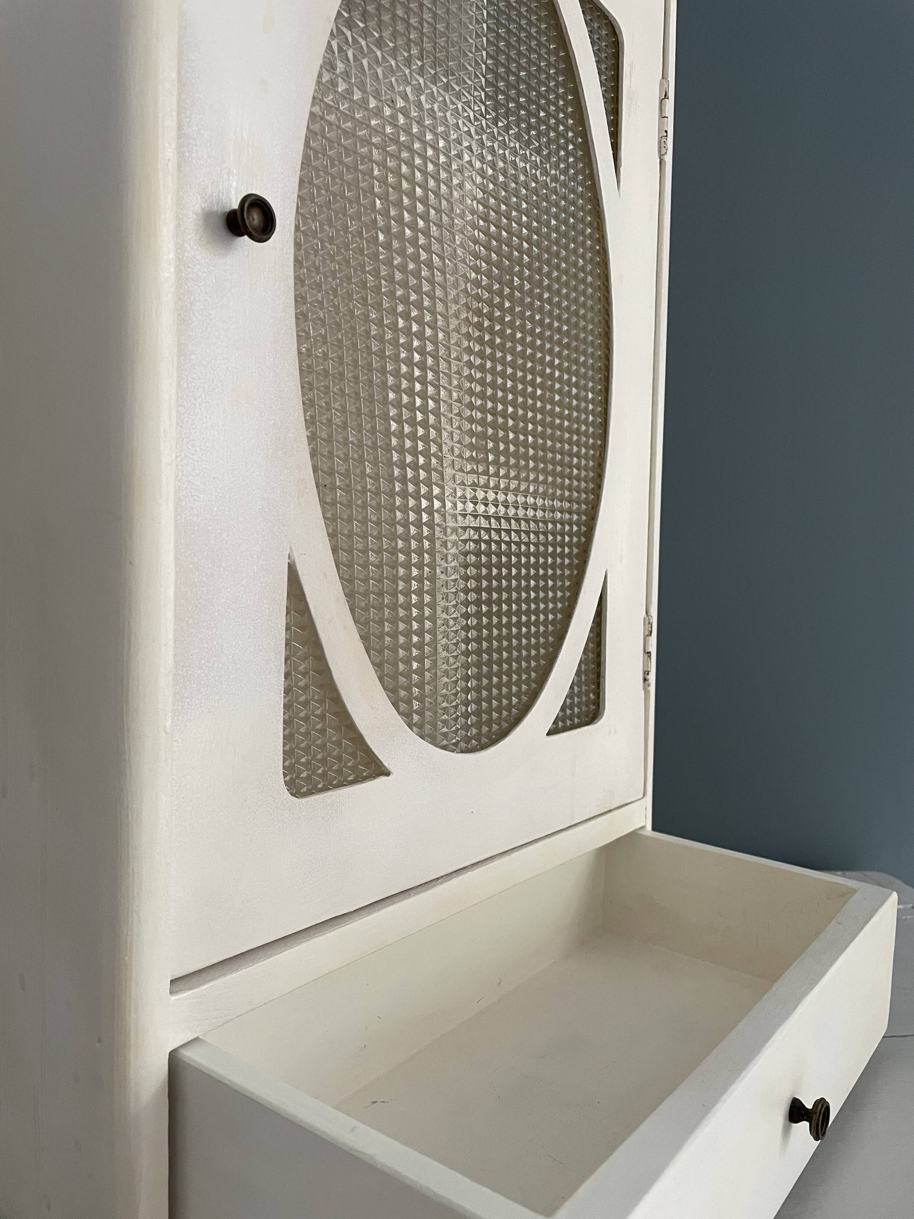 Antique toilet cabinet to hang