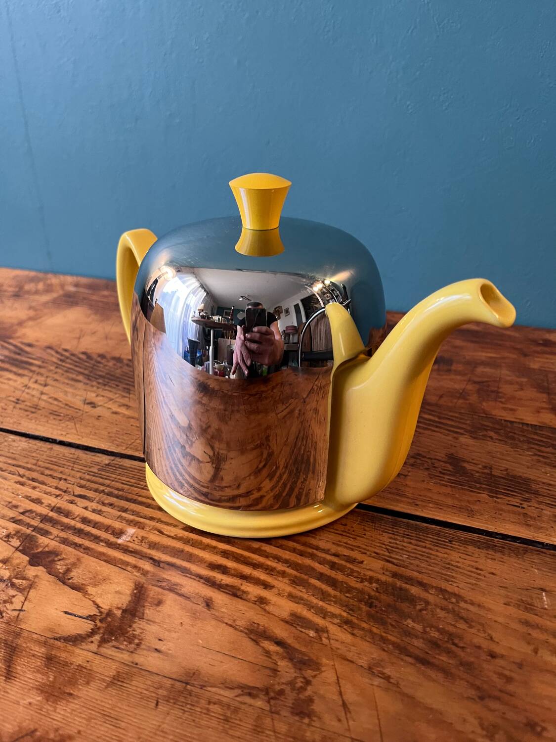 Yellow teapot salam tea guy degrenne vintage 4 cups