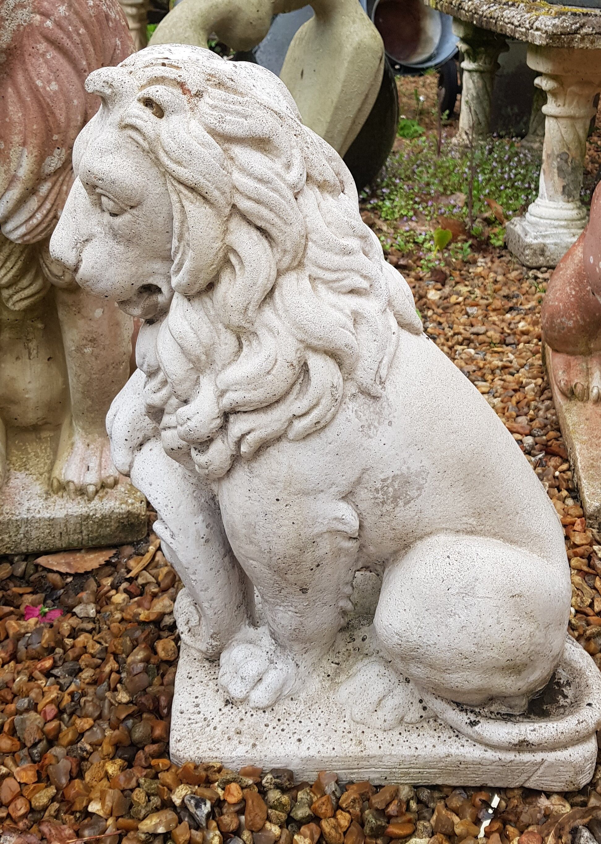 Reconstructed stone lion