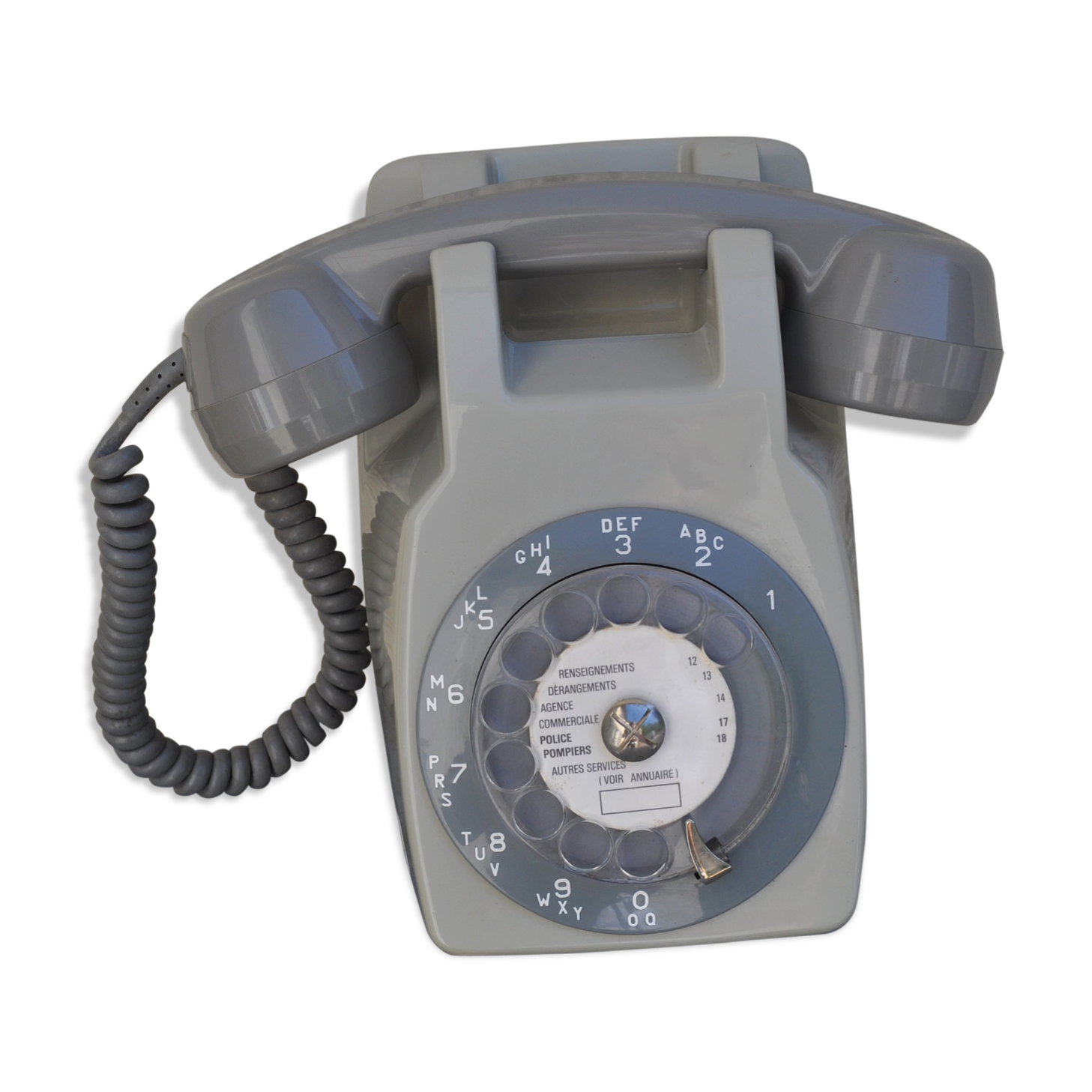 Wall grey vintage phone