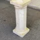 Natural stone pedestal column in beige marble, neoclassical style, 77cm.