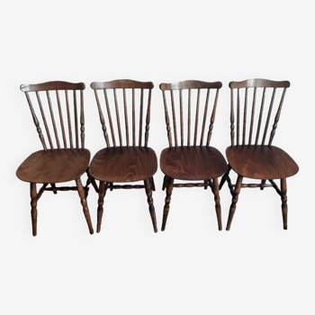 Series of 4 chairs signed Baumann model “Tacoma” from the 60s.