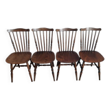 Series of 4 chairs signed Baumann model “Tacoma” from the 60s.