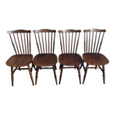 Series of 4 chairs signed Baumann model “Tacoma” from the 60s.