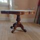 Console table in wood and marble